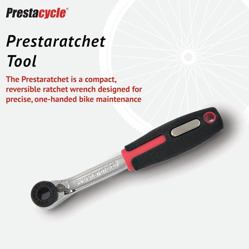 Prestacycle Prestaratchet 1/4" Hex Bits Mini Ratchet Tool - Image 2