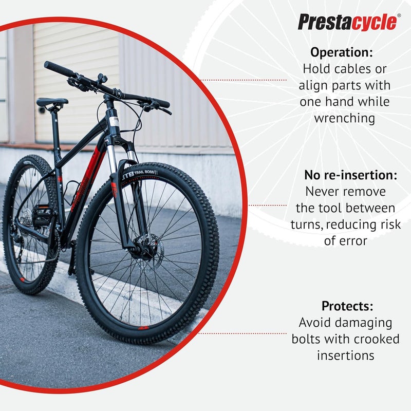 Prestacycle Prestaratchet 1/4" Hex Bits Mini Ratchet Tool - Image 5