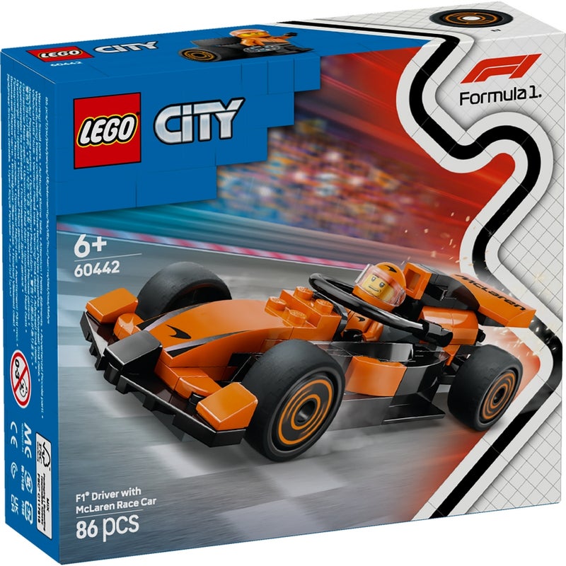 LEGO - City F1 Driver with McLaren Race Car 86 Pieces - 60442 - Image 1