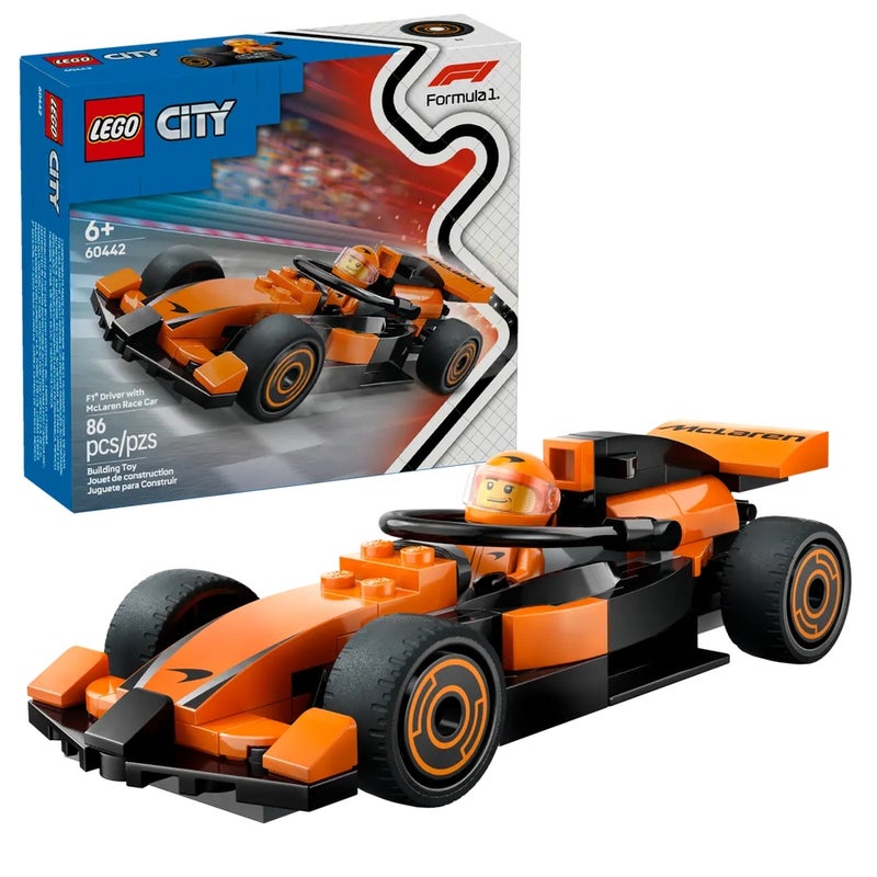 LEGO - City F1 Driver with McLaren Race Car 86 Pieces - 60442 - Image 2