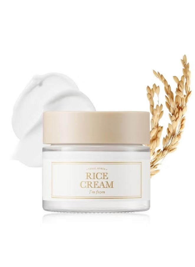 I'm from Rice Cream, 41% Rice Bran Essence with Ceramide, Glowing Look, Improves Moisture Skin Barrier, Nourishes Deeply, Smoothening to Even Out Skin Tone, K Beauty - Image 1