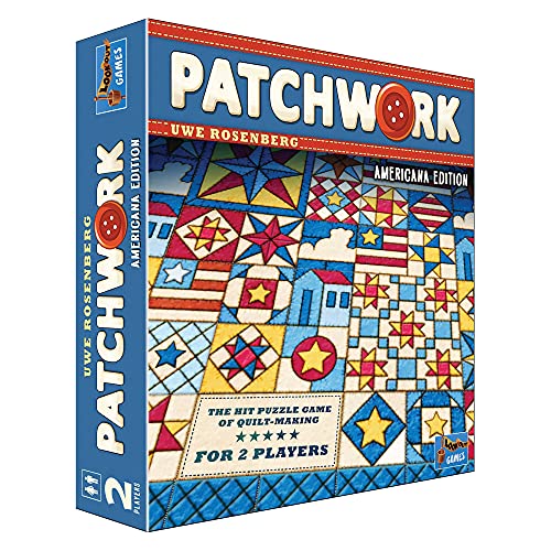 Lookout Patchwork Americana Edition Board Game A TwoPlayer Quilting Strategy Game by Uwe Rosenberg Interactive Puzzle Game for Kids Adults Ages 8 2 Players 30 Minute Playtime Made by Lookout Games - Image 1