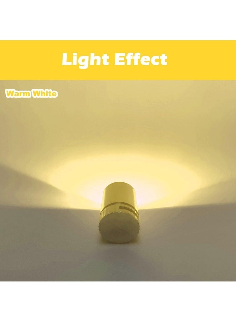 مجموعة من 10 مصابيح LED صغيرة لاسلكية - تعمل بالبطارية، مصابيح صغيرة لاسلكية دافئة بيضاء اللون، مناسبة للأعمال الفنية، وعرض المجوهرات، والخزائن، ومشاريع "اصنعها بنفسك" (أبيض دافئ) - Image 3