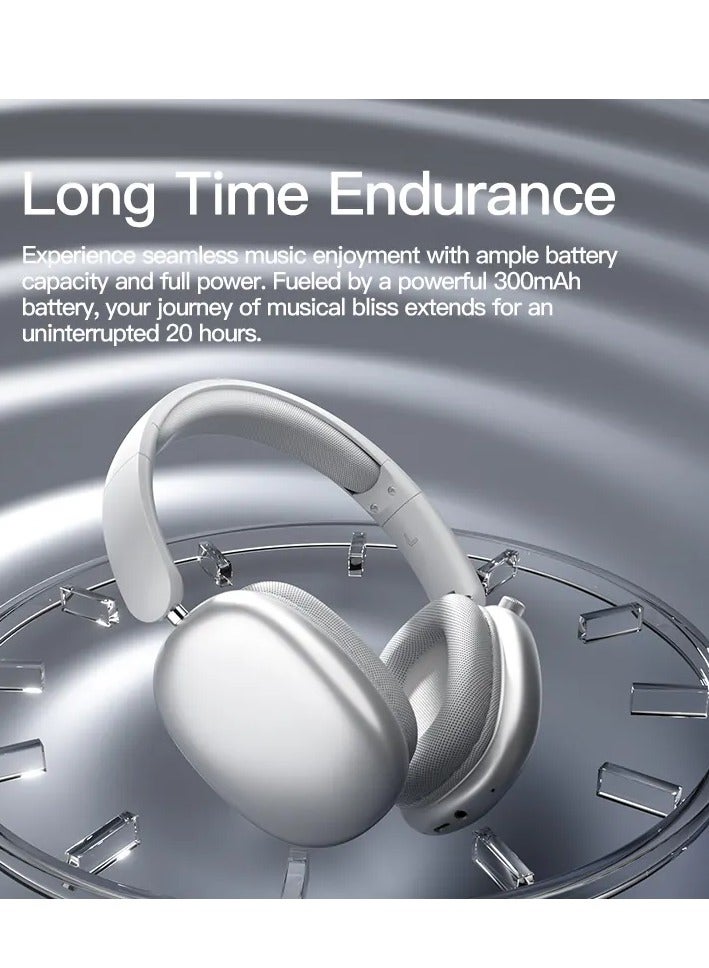 GULFLINK SY-BT1632 Wireless Headphone Gaming Headset Foldable Bluetooth Earphones Silver  - Image 2