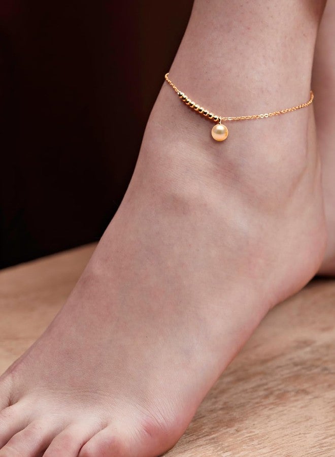 مينوتيا خلخال MINUTIAE مطلي بالذهب بتصميم سلسلة للنساء والفتيات_MNT0385GP_G - Image 5