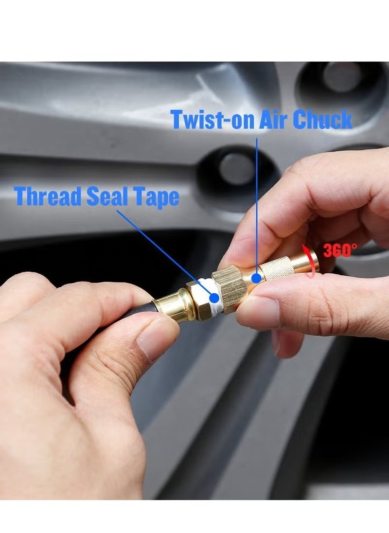 XiuWoo Digital Tire Inflator Pressure Gauge Tire Deflator 200 PSI Air Chuck With Rubber Hose And Quick Connect Coupler  - Image 5