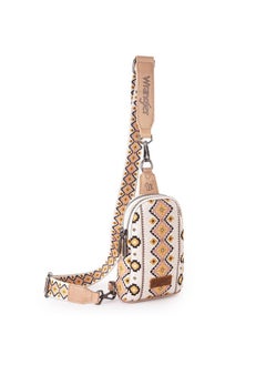 Wrangler Aztec Sling Bag Southwest Crossbody Bags Trendy Chest Bag For Women Shoulder Bag Lgwg2205210Tn  - Image 1