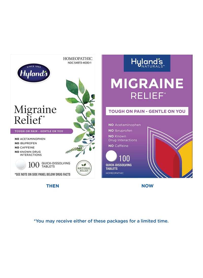 Hyland's Migraine Relief, 100 Quick-Dissolving Tablets  - Image 3