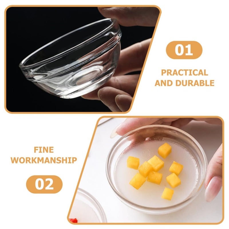 10 Piece 70ml Small Glass Bowls Set for Snacks Desserts Sauce Salad Prep - Image 4