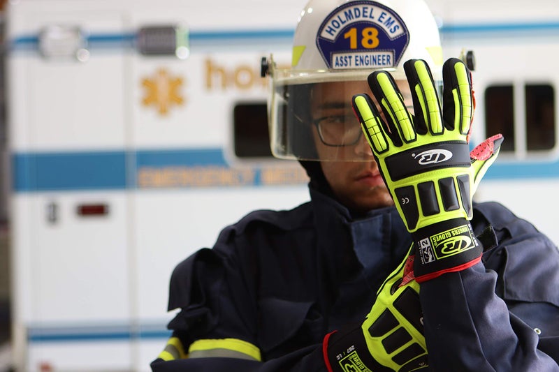 Ansell RINGERS R-267G Oil-Resistant Industrial Impact Protection Gloves for Manufacturing, Oil & Gas, Size 10, Yellow & Red (1 Pair) - Image 2