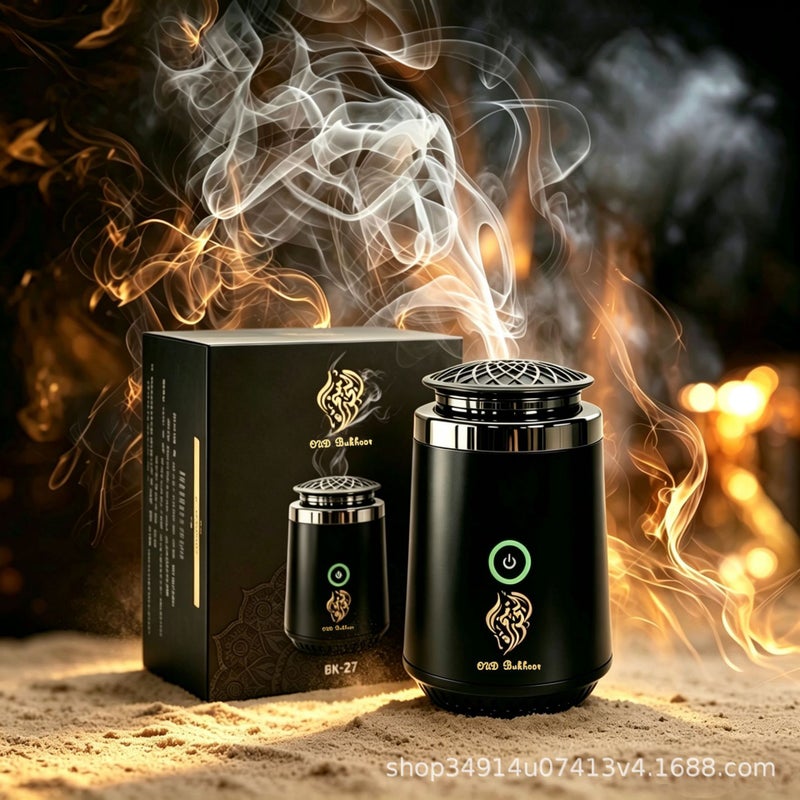 موقد بخور عود إلكتروني BK-27 (معدني) قابل لإعادة الشحن عبر USB لنشر العطر - Image 1