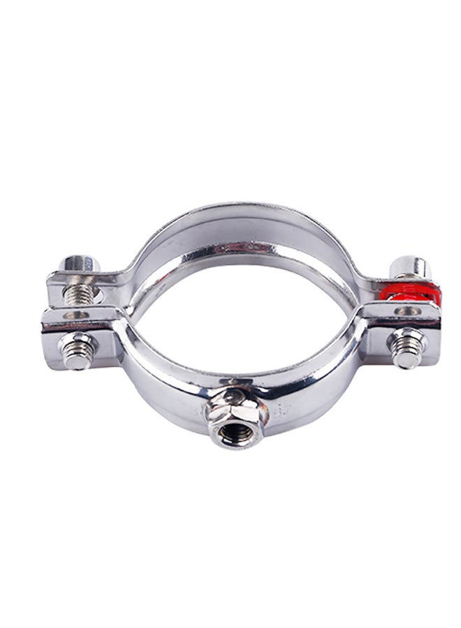Kequan 304 Stainless Steel Pipe Bracket Pipe Holder Clamp Pipe Clamp Hanging Code Pipe Clamp Cylindrical Buckle-Specification Model:(Platinum 54-57mm With Leather Pad) Welding M8 Screw Cap  - Image 5