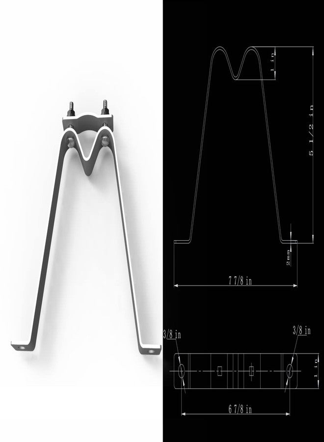 imbesel Heavy Duty Wall Mount 5 1/2" Stand Off Wall Mast Mount - Image 2