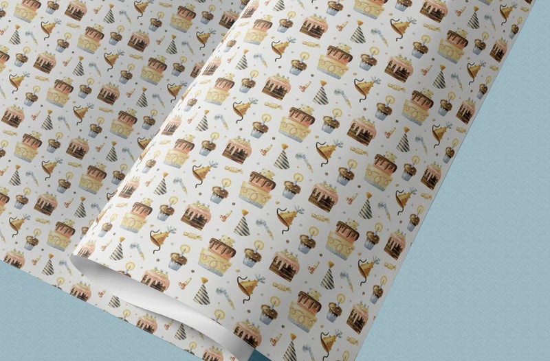 Dovetail Confetti Kids Gift Wrapping Paper Pack of 6 Sheet - Image 3