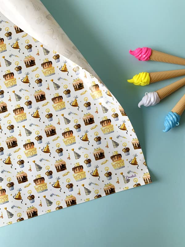 Dovetail Confetti Kids Gift Wrapping Paper Pack of 6 Sheet - Image 4