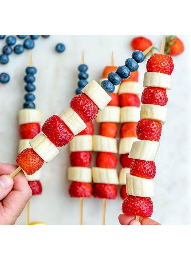 عبوة 100 أسياخ خشبية للشواء – طول مثالي – للشيش طاووق والكباب والخضار – كود 4442 - Image 3