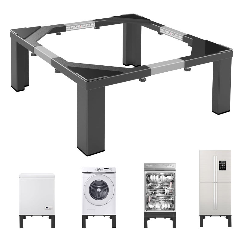 LYUND HeavyDuty All Steel Universal Laundry Pedestal 12 Height Full size Washing Machine Stand Adjustable Dryer Stand Suitable for all Washer and Dryer PedestalBlack