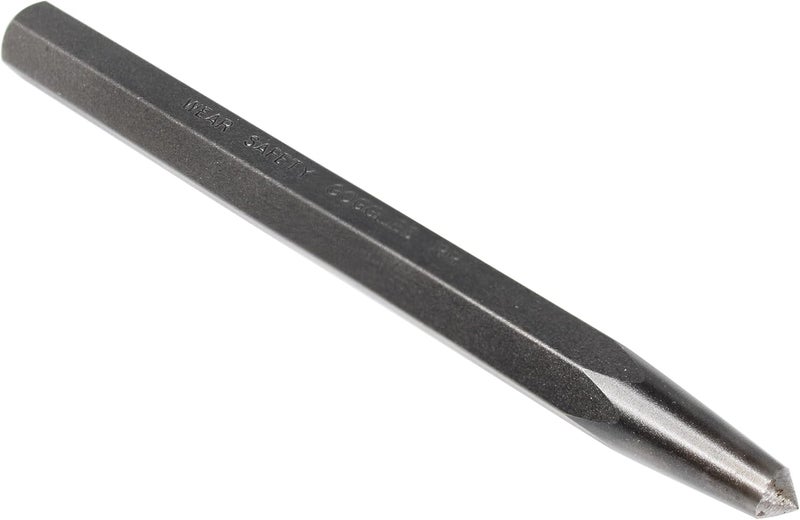 Mayhew Tools 41702 Center Punch, 1/2" x 5/16" Point - Carded, Shot Blast Finish - Image 1