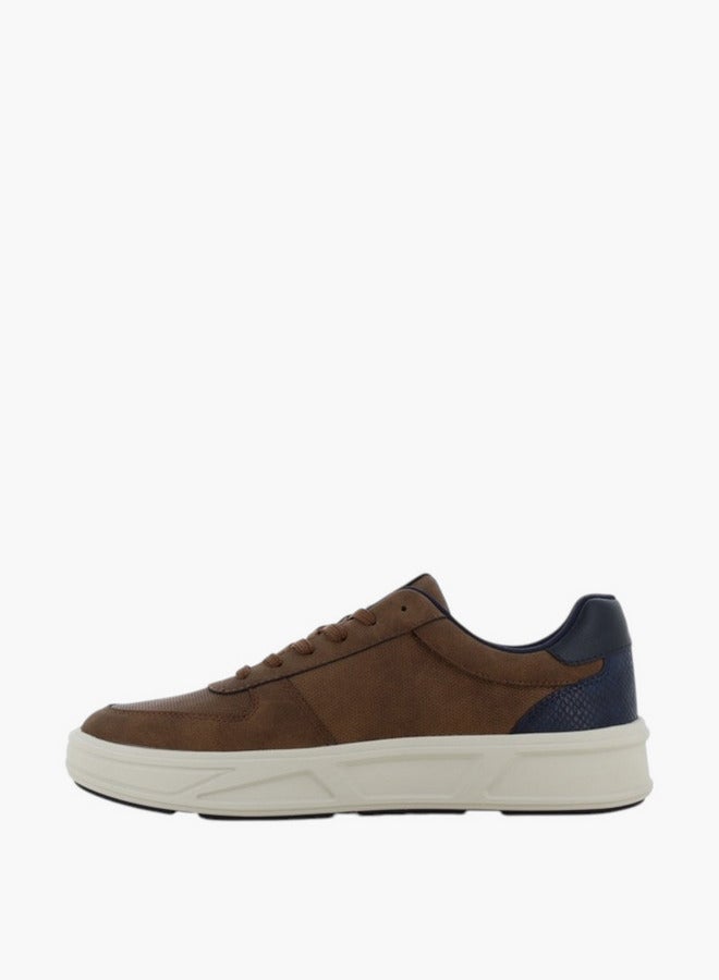 SJ SJ Men's Panelled Lace-Up Closure Sneakers - 636102-692 - Image 5