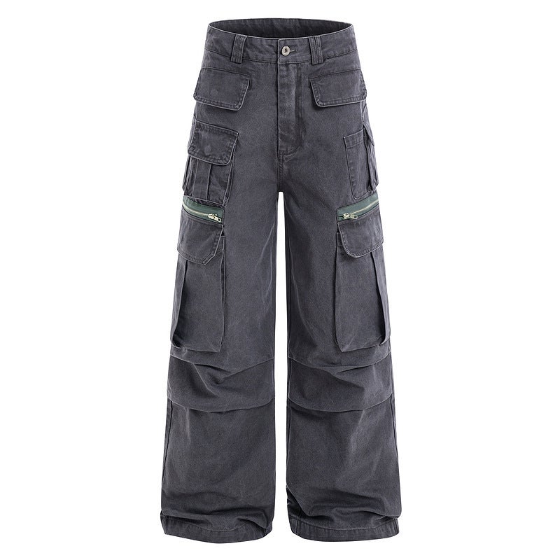 Unisex Classic Denim Jeans Loose Fit Daily Outdoor Wear - Image 1