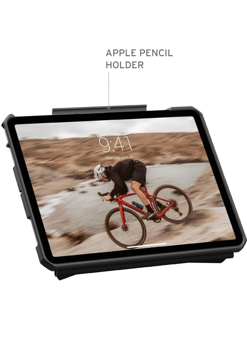 Urban Armor Gear - UAG Essential Armor for iPad AIR 11 inch Case Cover (2024) M2 Folio with Pencil Holder and Adjustable Multi-Angle Viewing Stand - Black - Image 1