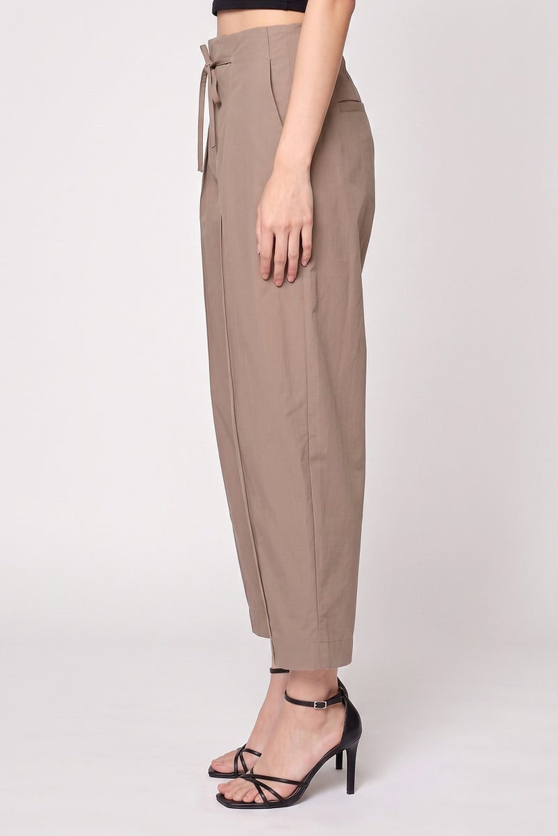 Threadbare Women Regular Fit Straight Leg Plain Pants, Tan - Image 3