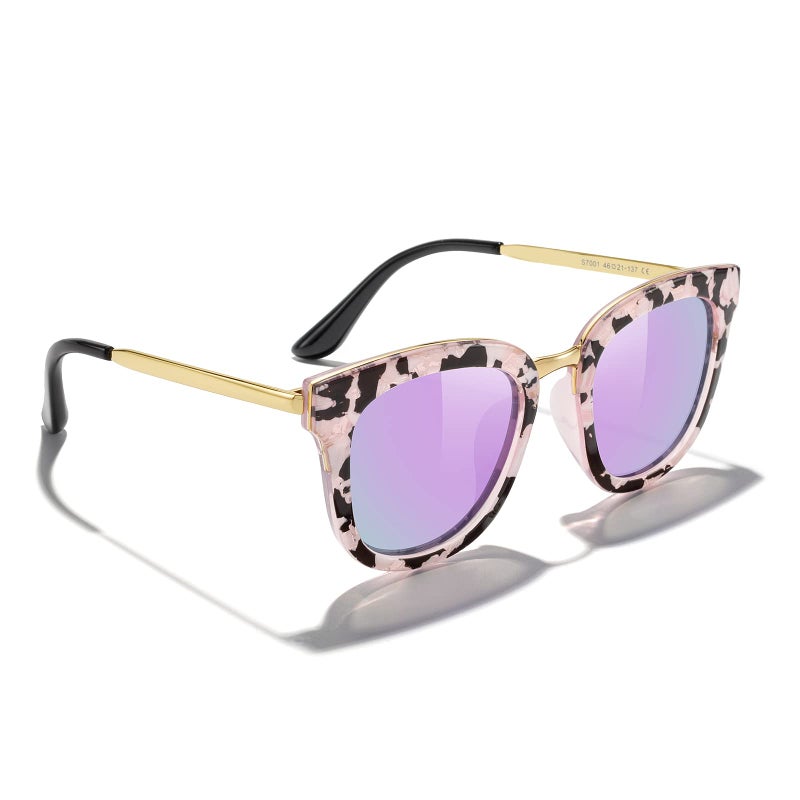 MERRY'S Girls Cat Eye Sunglasses for kids Children Polarized Sunglasses S7001 (Purple, 46) - Image 5
