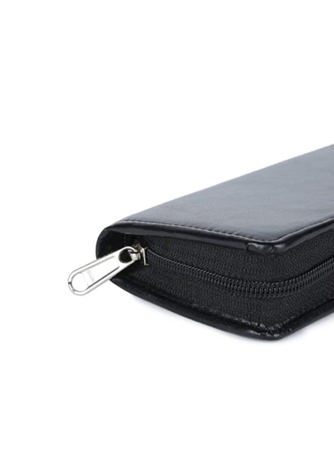 (Sarvika PU Leather Key Case Pouch Wallet Keychain Key pouch holder Men and Women Key Pouch Holder  Bank Locker Key Pouch with 6 Hooks Zipper Closure  - Image 3
