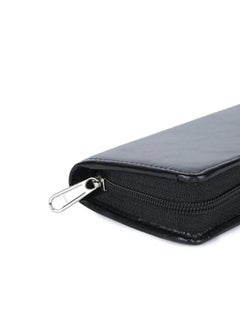 Generic (Sarvika PU Leather Key Case Pouch Wallet Keychain Key pouch holder Men and Women Key Pouch Holder  Bank Locker Key Pouch with 6 Hooks Zipper Closure  - Image 3