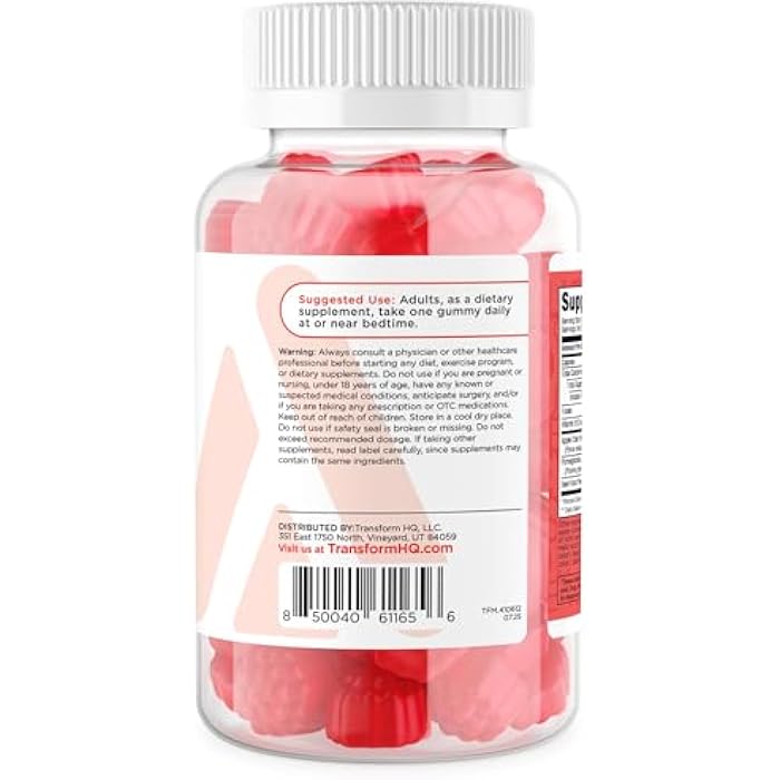 TransformHQ Apple Cider Vinegar Gummies (120 Servings, 500mg Per Serving) - Gluten Free, Non-GMO - Image 3