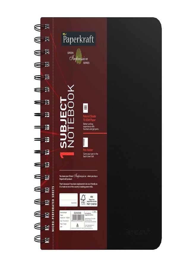 Paperkraft Green impression 1 Subject WIRO binding Notebook - Single line, 160 pages, 176 mm x 250 mm - Image 1