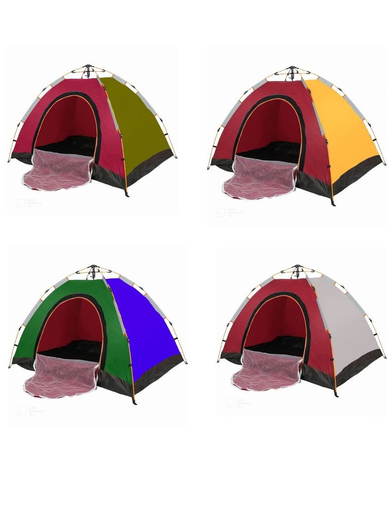 Spall 3 Person Camping Tent Automatic Instant Pop-Up Tent Lightweight Portable Tent Outdoor Camping Waterproof Camping Tent and 1 Doors with Carry Bag - Image 5