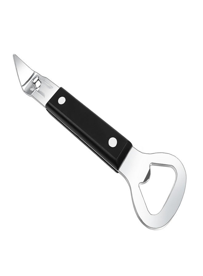 KTOJOY Can Punch Opener Little Cook Stainless Steel Can & Bottle Opener, Manual 2 in 1 Multifunctional Kitchen Tool, Dishwasher Safe (Black) - Image 1