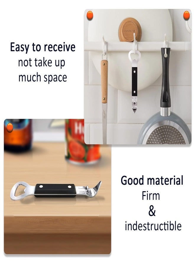 KTOJOY Can Punch Opener Little Cook Stainless Steel Can & Bottle Opener, Manual 2 in 1 Multifunctional Kitchen Tool, Dishwasher Safe (Black) - Image 4