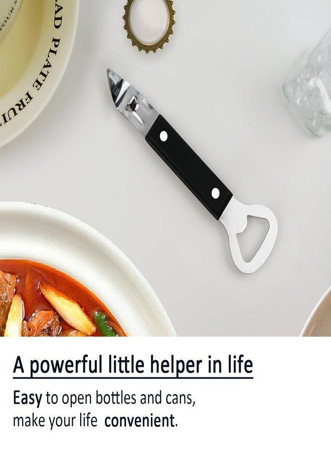 KTOJOY Can Punch Opener Little Cook Stainless Steel Can & Bottle Opener, Manual 2 in 1 Multifunctional Kitchen Tool, Dishwasher Safe (Black) - Image 5