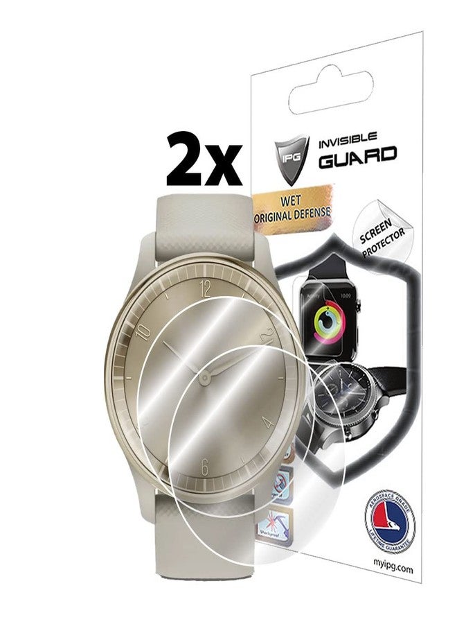IPG for Garmin vívomove® Trend Smartwatch Hydrogel Screen Protector (2 Units) Invisible HD Clear Film Anti Scratch Guard-Smooth/Self-Healing/Bubble for Trend - Image 2