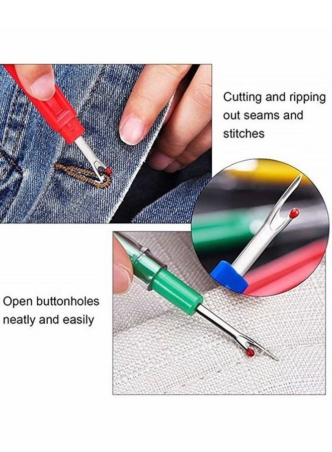Seam Ripper Set,Seam Rippers Stitch Unpicker Plastic Handle Sewing Colorful Handy Thread Tools Suitable for cross stitch, sewing, handwork (4 Pcs) - Image 5
