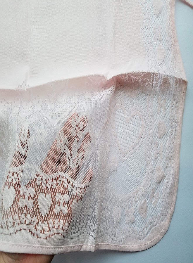 AdonisUSA Fine Lace Apron with Hearts and Flower Pattern. Adult Size - Image 3
