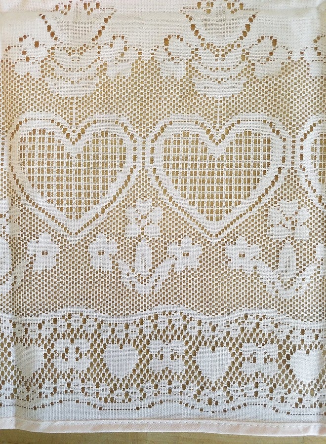 AdonisUSA Fine Lace Apron with Hearts and Flower Pattern. Adult Size - Image 4