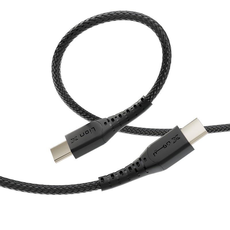Lion X USB C Cable 1M, 60W Super Fast PD Charging Cable Braided USB C to Type C for iPhone 15/16 Pro Max, iPad Mini 7, MacBook Pro, iPad, Samsung 24/24/23 Ultra - Image 2