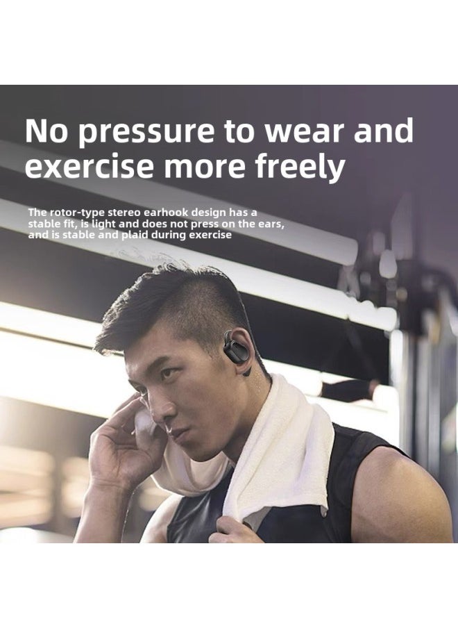 Generic - Ear-hanging Wireless Bluetooth Headset Intelligent Digital Display TWS Open Non-ear Air Conduction Running Sports Headset-Color:Skin Color - Image 1