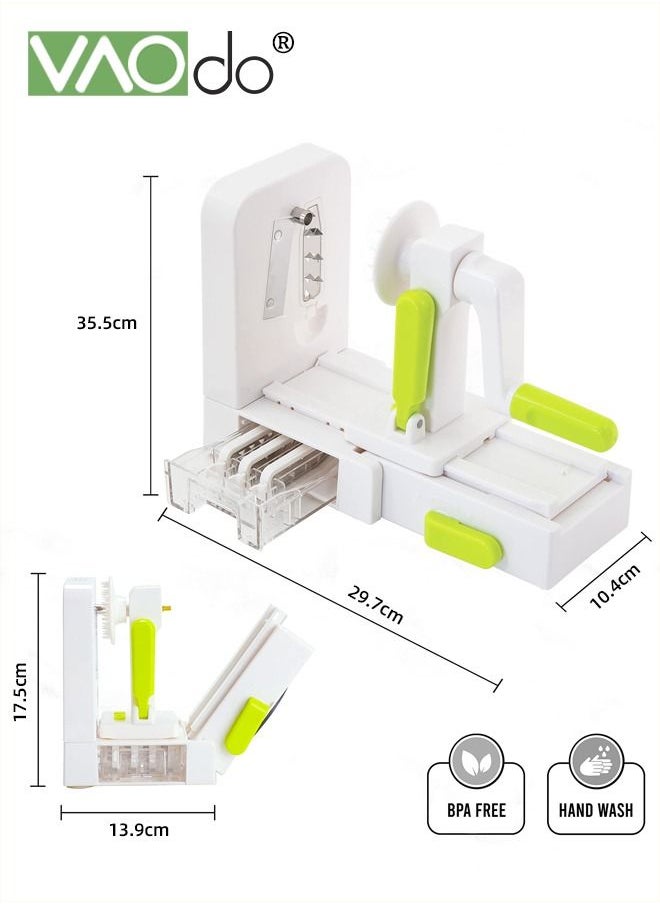 VAOdo - Spiralizer for Veggies Zucchini Noodle Maker Slicer w/ 5 Blade Cutter Attachments Vegetable Spiralizer for Cucumber Slicer Curly Fries Zoodles Potato Squash & Spaghetti - Image 1