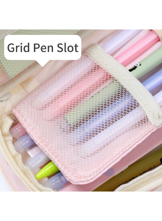 Extra Large Capacity Pencil Case , Expandable Pencil Case Fits 20cm Ruler, 3cm-7cm Height Adjustable , Multi-functional Storage for School Supplies - Image 4