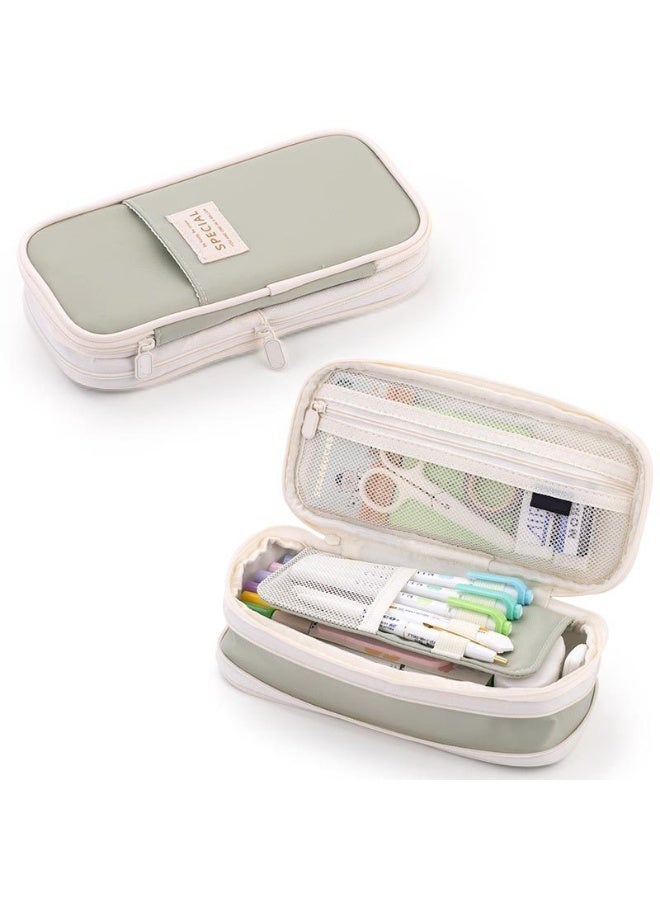 Extra Large Capacity Pencil Case , Expandable Pencil Case Fits 20cm Ruler, 3cm-7cm Height Adjustable , Multi-functional Storage for School Supplies - Image 3