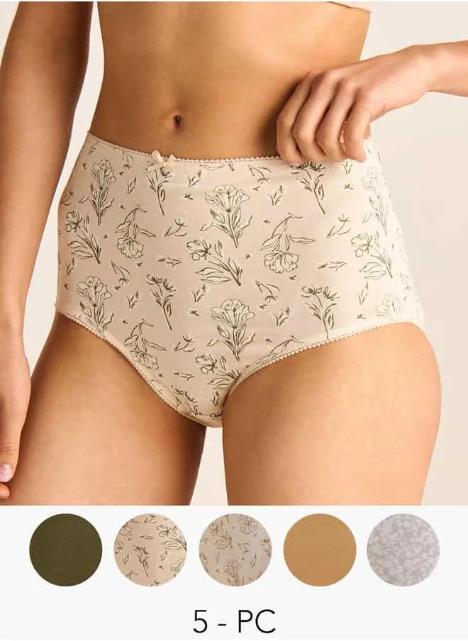 فاف Set of 5 - Assorted Full Briefs with Elasticated Waistband