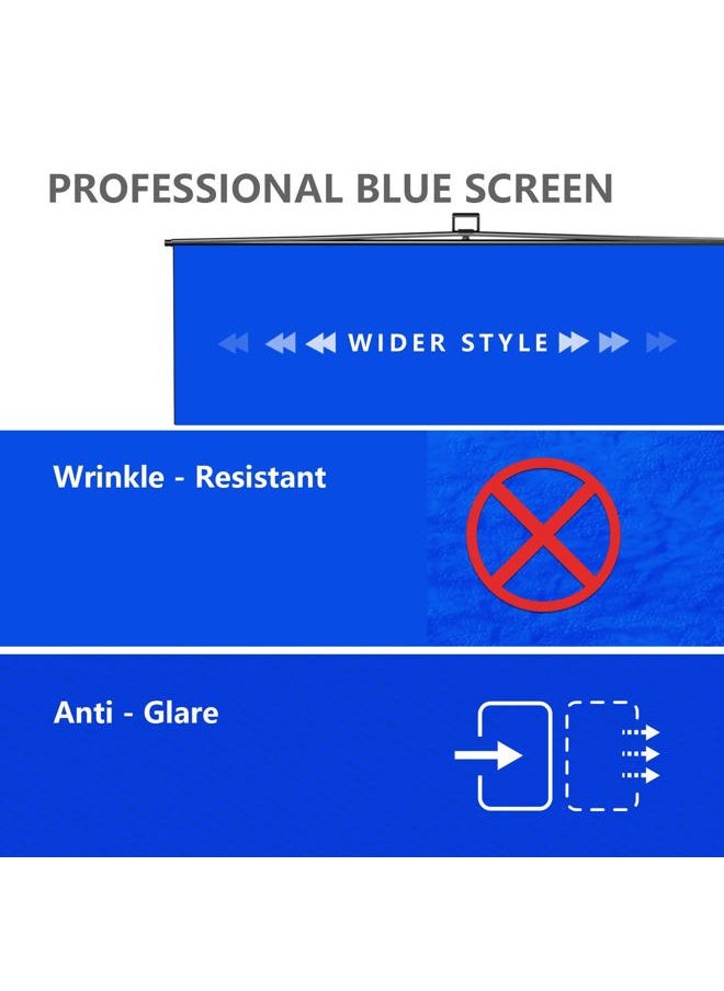 RAUBAY 【Wider Style】 RAUBAY 78.7 x 82.7in Large Collapsible Blue Screen Backdrop Portable Retractable Chroma Key Panel Photo Background with Stand for Video Conference, Photographic Studio, Streaming  - Image 3