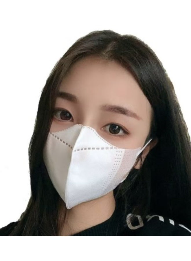 20 Pcs 3D Disposable Face Mask Unisex Adult's 3-Ply Melt Blown Filter Face Mask With Elastic Ear Loop - Black - Image 5