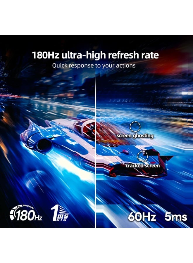 KOORUI 27 Inch Curved Gaming Monitor,180Hz, VA Display, QHD 1440P Computer Monitor, 1ms, HDR10,90% DCI-P3, Adaptive Sync, VESA Compatible, Tilt Adjustable - Image 3