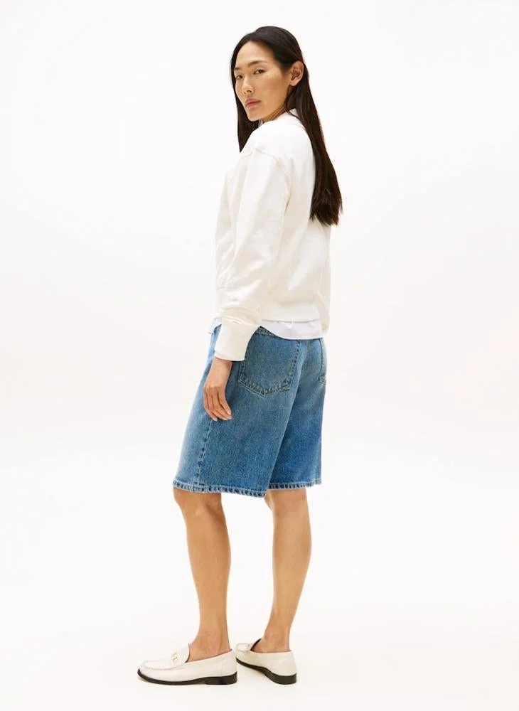 تومي هيلفيغر سويت شيرت بياقة دائرية برسومات