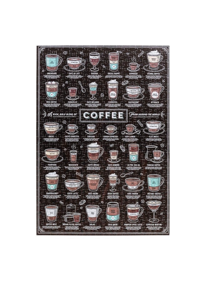 Ridley's Coffee Lover’s 500-Piece Jigsaw Puzzle - Coffee Puzzle with Informational Image, Sturdy Storage Tube Included - Activity Puzzle - Makes a Great Gift - Image 2